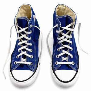 Converse Chuck Taylor Hi Top Blue Canvas Mens 5 Womens 7 Classic Lace Up Shoes